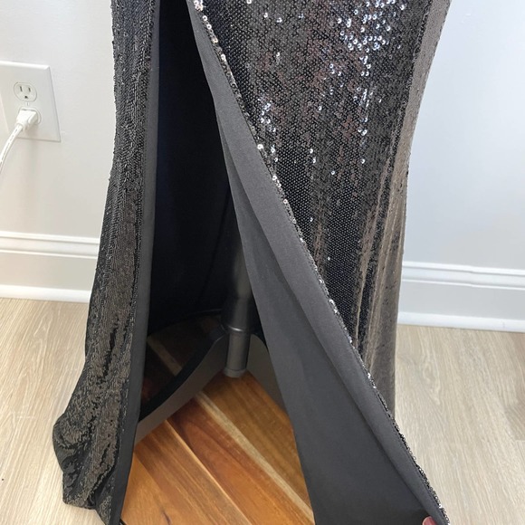 Dress The Population Ingrid Sequin Trumpet Gown In Black Size Small New - Picture 7 of 16